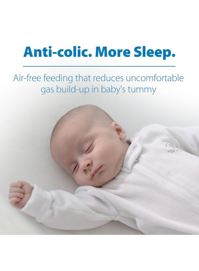 الأزرق جي دبليو زجاجة رضاعة مرنة من السيليكون برقبة عريضة وزجاجات رضاعة مقاومة للحرارة 2 في 1 مع فوهة وقشة وكوب سهل الشرب بمقبض قابل للفصل - كوب تدريب للأطفال مقاوم للتسرب سعة 120 مل، سهل الإمساك به، خالٍ من مادة BPA وزجاجة مقاومة للانسكاب للأطفال من عمر 9 أشهر فما فوق - Image 5